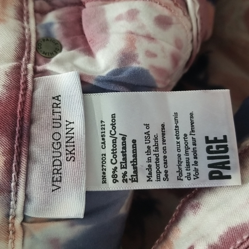 Paige Verdugo Ultra Skinny Tye Dye Jeans - Picture 10 of 13